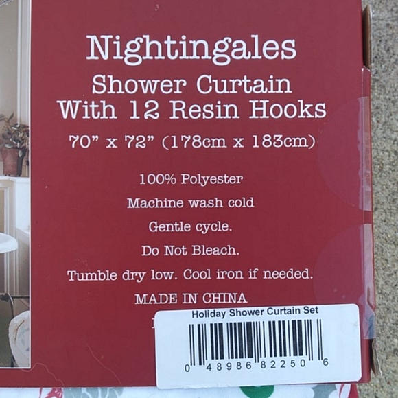 Shower Curtain with Hooks - Picture 6 of 7